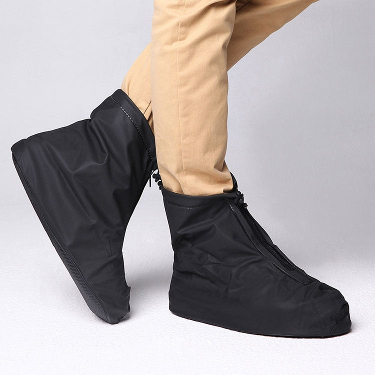 Fashion PVC Non-slip Waterproof Thick-soled Shoe Cover Size: L My Store