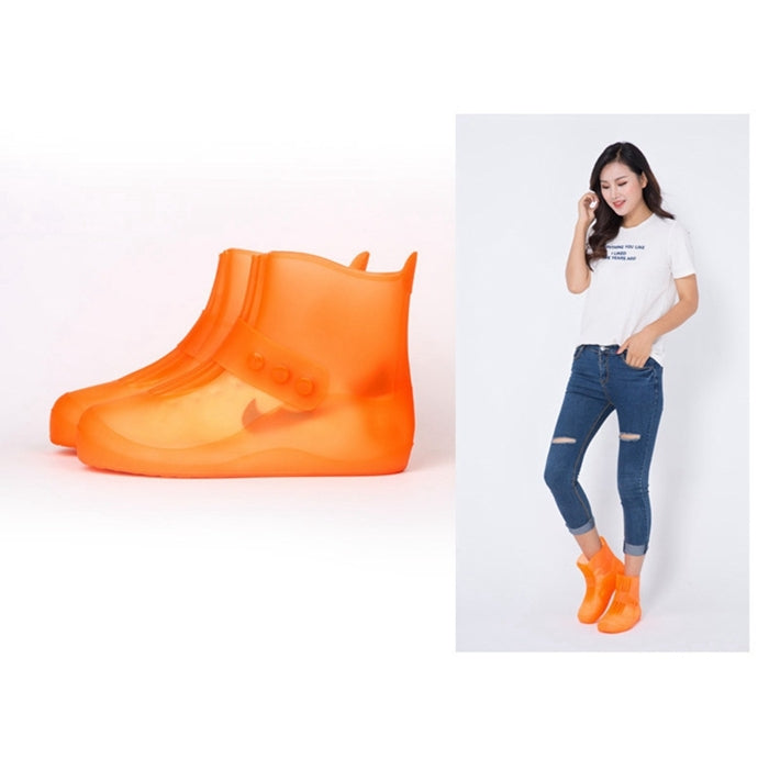 Fashion Integrated PVC Waterproof  Non-slip Shoe Cover with Thickened Soles Size: 30-31 My Store