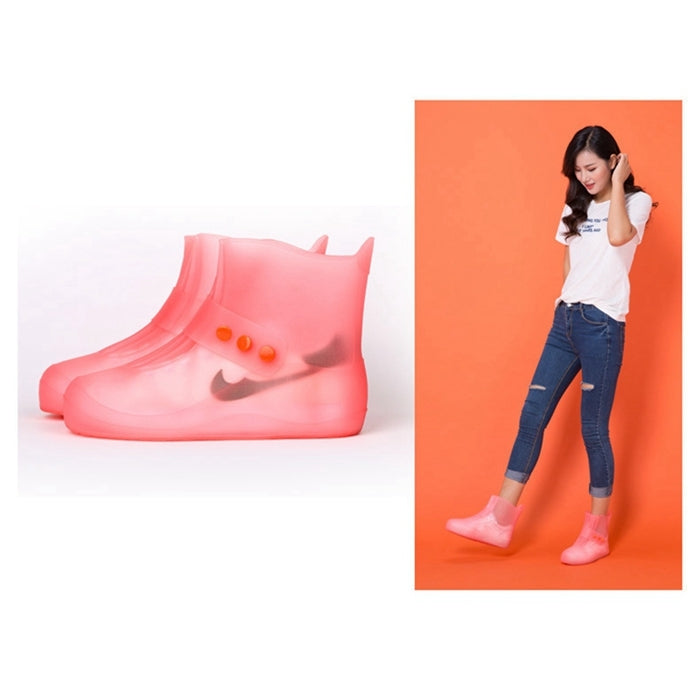 Fashion Integrated PVC Waterproof  Non-slip Shoe Cover with Thickened Soles Size: 36-37 My Store