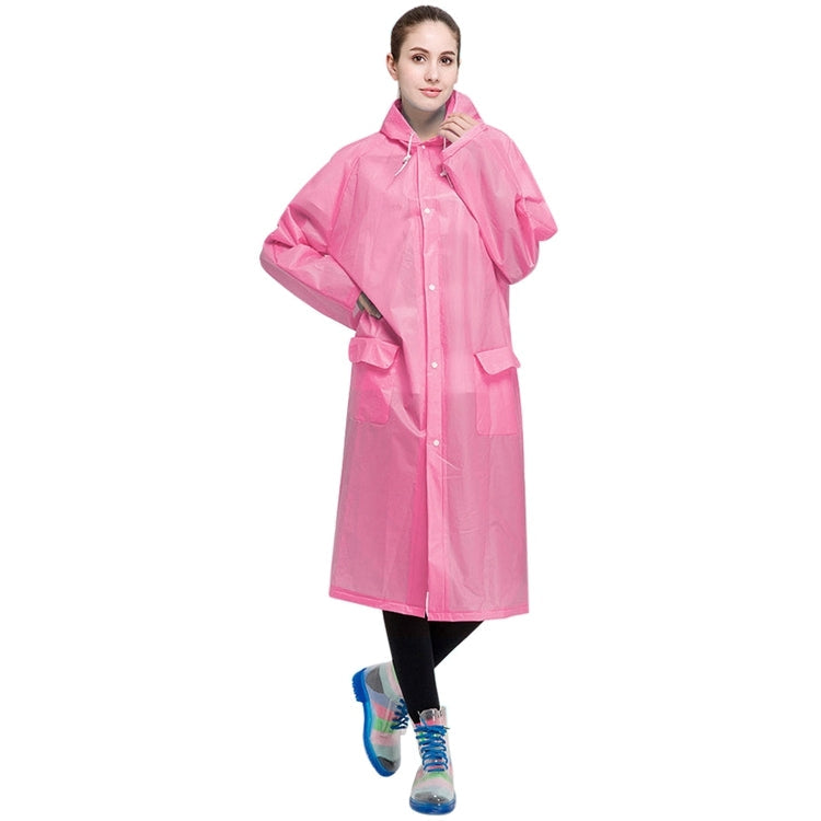 Fashion Adult Lightweight EVA Transparent Frosted Raincoat Big Hat With Pocket Size: XL My Store