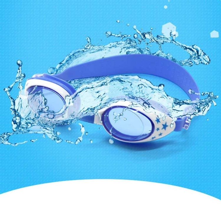 Star Pattern Anti-fog Silicone Swimming Goggles with Ear Plugs for Children