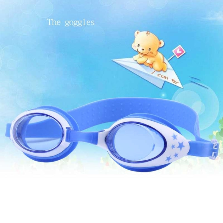 Star Pattern Anti-fog Silicone Swimming Goggles with Ear Plugs for Children Reluova