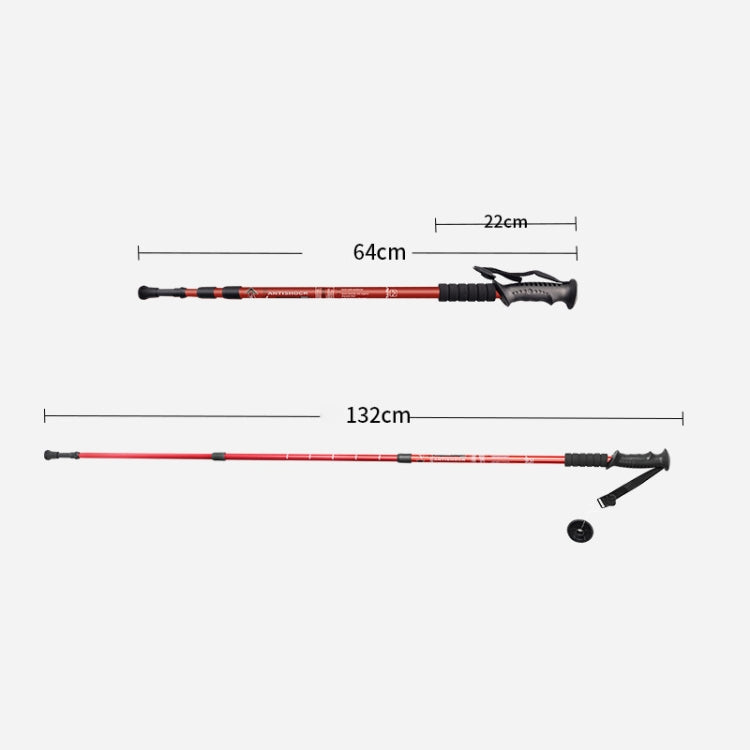 AOTU AT7553 132cm Outdoor Retractable Portable Trekking Pole Reluova