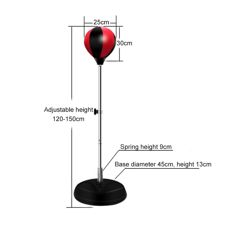 Базовая версия для взрослых, регулируемая по высоте, вертикальная, из искусственной кожи, вентиляционный мяч, боксерский мяч, семейное фитнес-оборудование без перчаток
