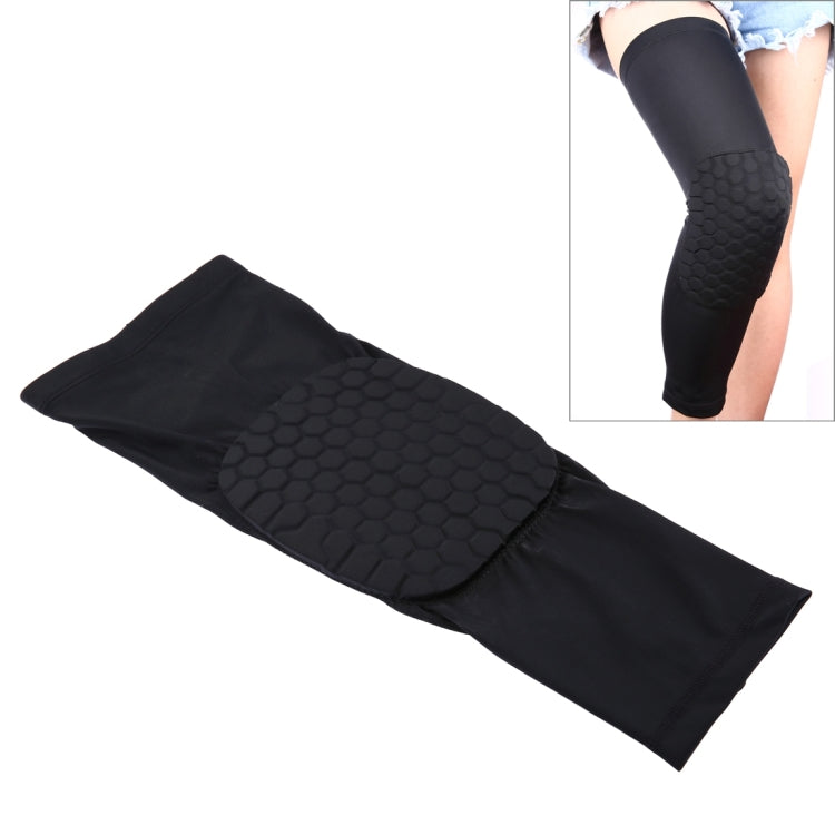 1 PC Beehive Shaped Sports Collision-resistant Lycra Elastic Knee Support Guard, Long Version, Size: L