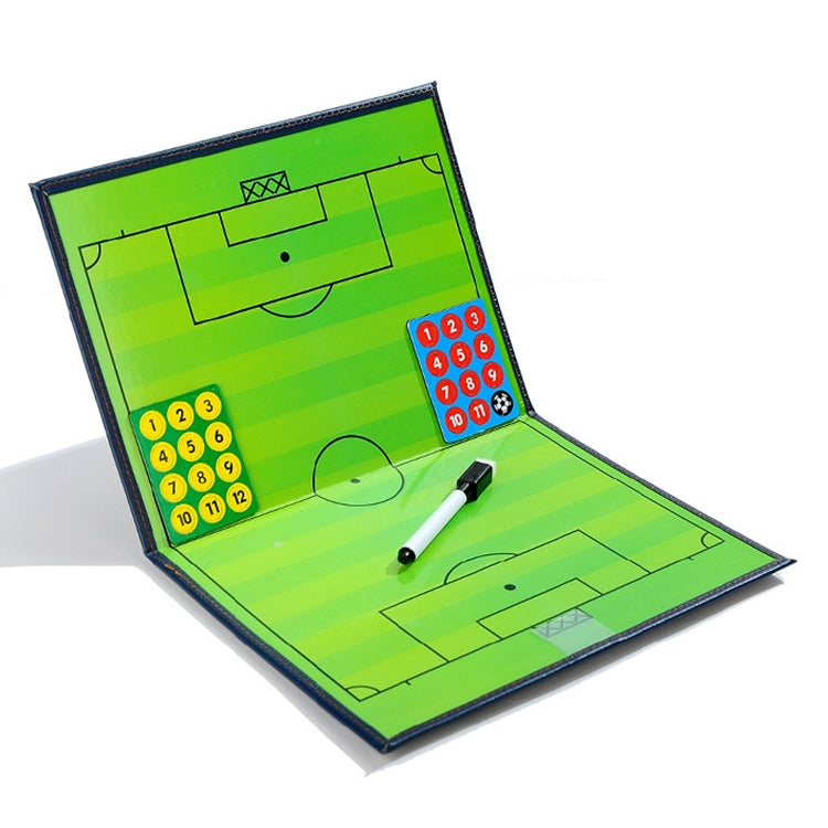 Foldable Football Coach Demonstration Board Magnetic Football Coach Board Clipboard Book Cover with Pen Reluova