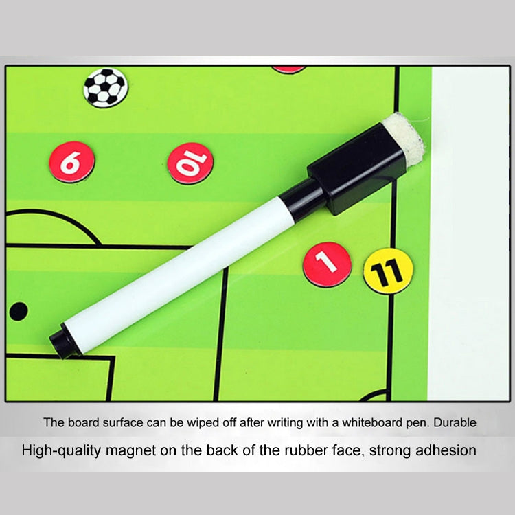 Foldable Football Coach Demonstration Board Magnetic Football Coach Board Clipboard Book Cover with Pen Reluova