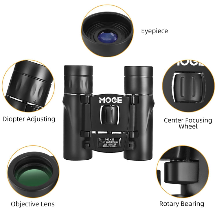 Moge 100x22 Outdoor Professional HD Binocular Reluova