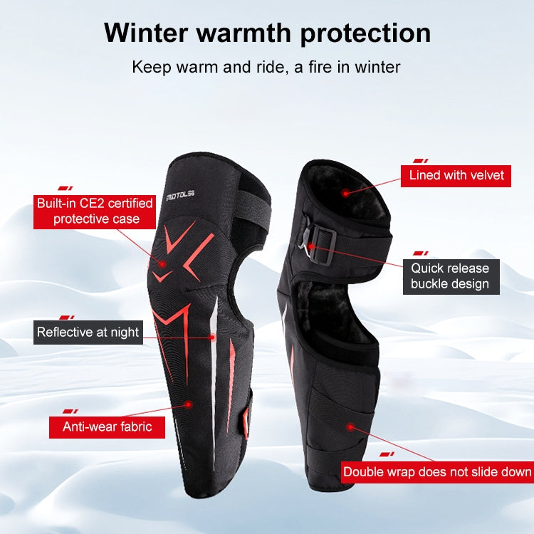 MOTOLSG 2 in 1 Knee Pads Motorcycle Bicycle Riding Warm Fleece Soft Protective Gear with CE Protector ÎҵÄÉ̵ê