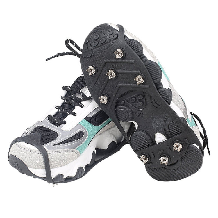 1 Pair 011 8-teeth Outdoor Snow Ice Ground Anti-slip Crampons Shoe Cover, Size:M (200-250mm)