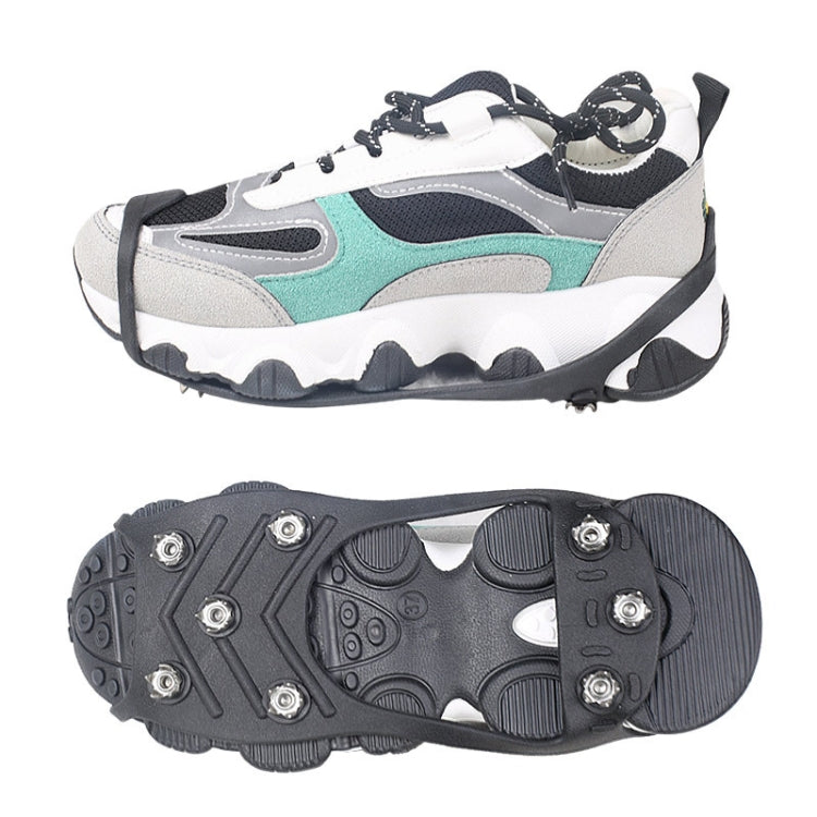 1 Pair 011 8-teeth Outdoor Snow Ice Ground Anti-slip Crampons Shoe Cover, Size:M (200-250mm)