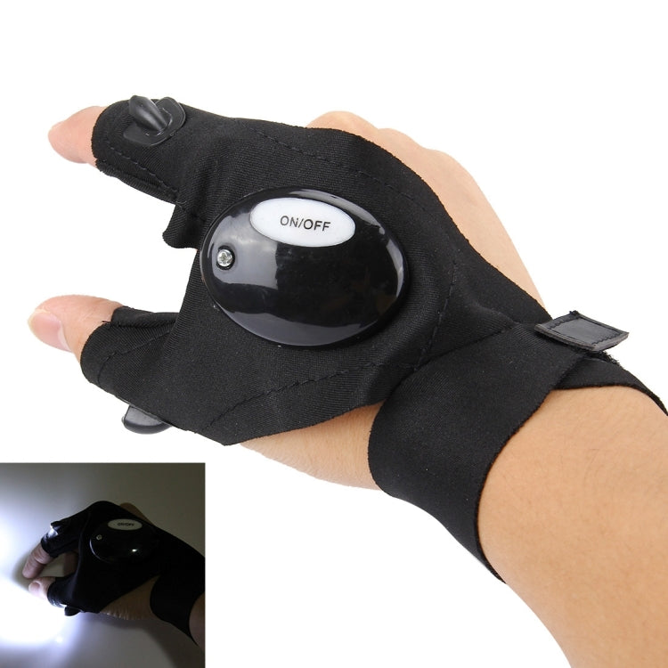 Dual LED Light Night Fishing Two Fingers Glove (Right Hand)