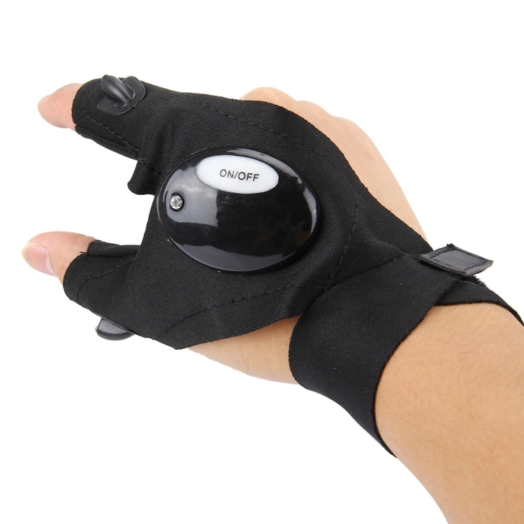 Dual LED Light Night Fishing Two Fingers Glove (Right Hand) Reluova