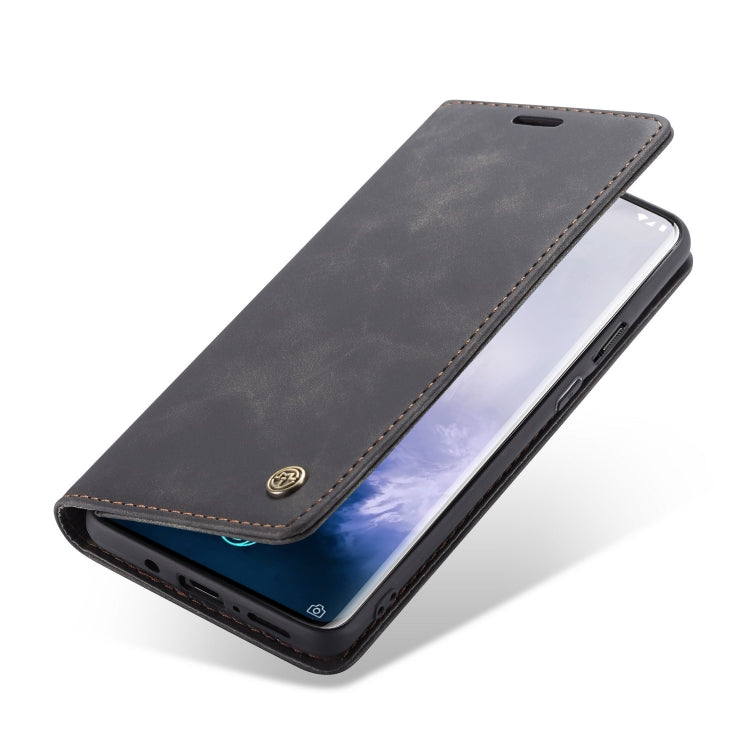 CaseMe-013 Multifunctional Retro Frosted Horizontal Flip Leather Case for OnePlus 7 Pro, with Card Slot & Holder & Zipper Wallet & Photo Frame My Store