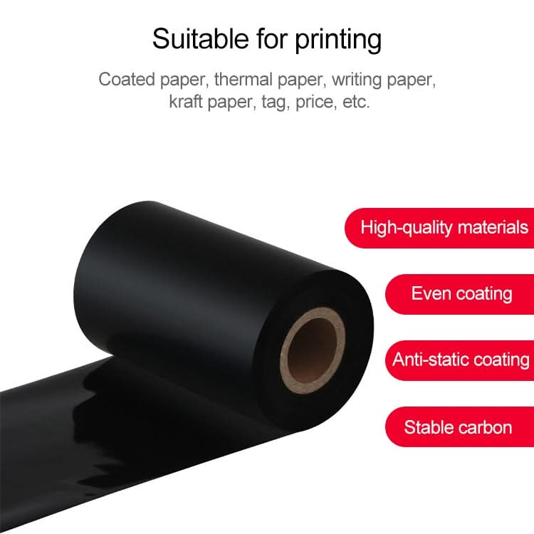 2 PCS Wear-resistant Mixed Wax-based Printer Coated Paper Barcode Ribbon, Size: 11cmx300m-Reluova