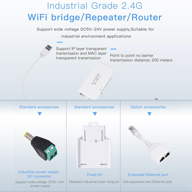 VONETS VAP11G-500S High Power CPE 20dbm Mini WiFi 300Mbps Bridge WiFi Repeater Signal Booster, Outdoor Wireless Point to Point, No Abstacle My Store