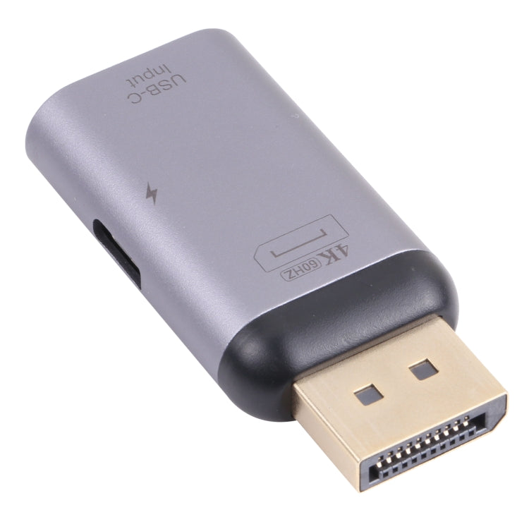 2 in 1 4K 60Hz DP Male to USB-C / Type-C Charging + USB-C / Type-C Female Adapter-Reluova