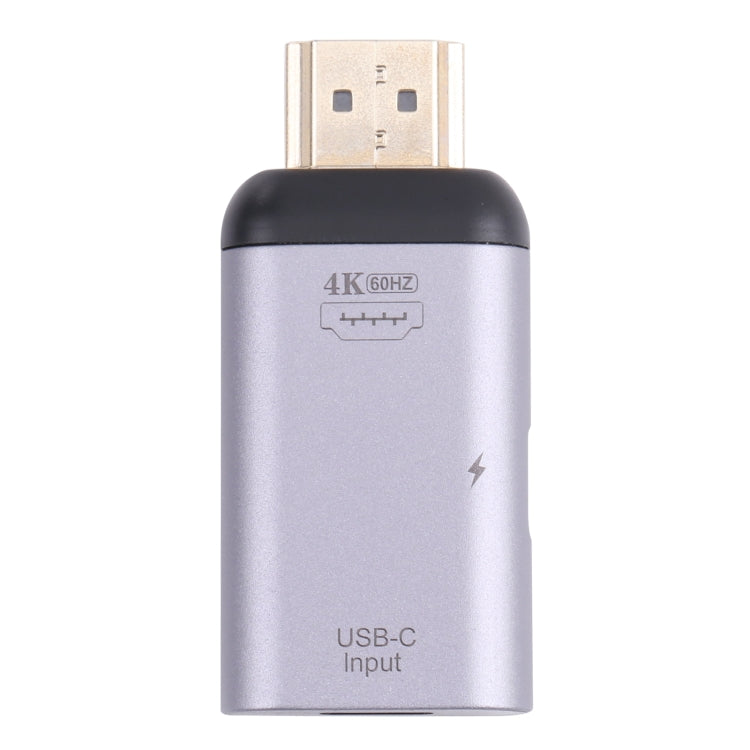 2 in 1 4K 60Hz HDMI Male to USB-C / Type-C Charging + USB-C / Type-C Female Adapter-Reluova