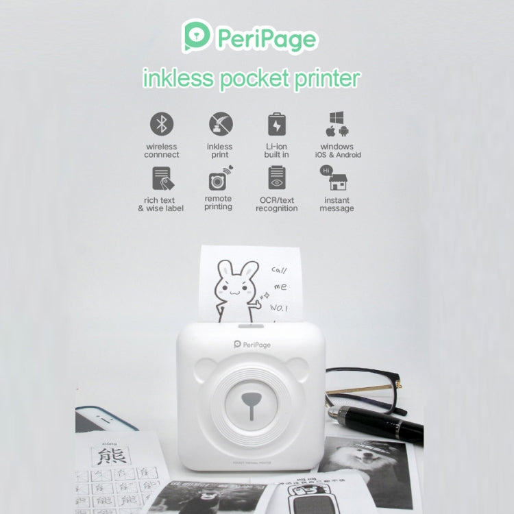 Peripage A6 Portable Inkless Pocket Thermal Bluetooth Printer My Store