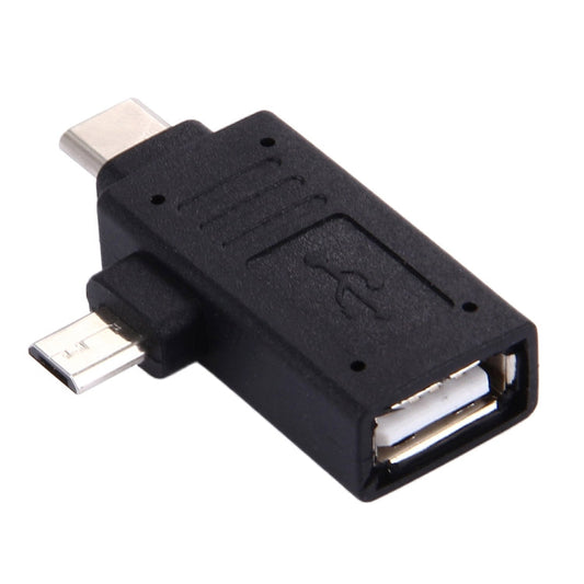 USB-C / Type-C Male + Micro USB Male to USB 2.0 Female Adapter My Store