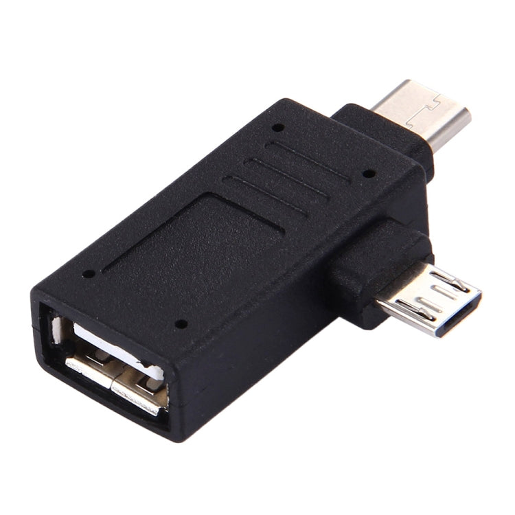 USB-C / Type-C Male + Micro USB Male to USB 2.0 Female Adapter My Store