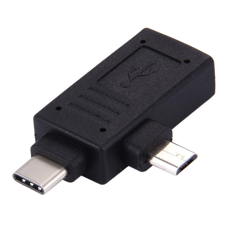 USB-C / Type-C Male + Micro USB Male to USB 2.0 Female Adapter My Store