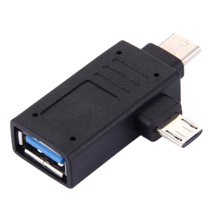 USB-C / Type-C Male + Micro USB Male to USB 3.0 Female Adapter My Store