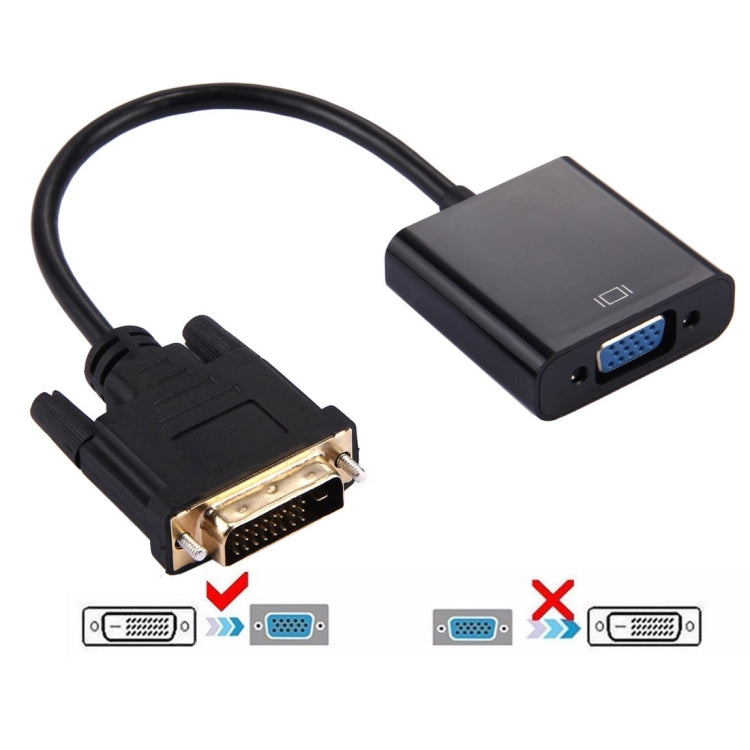 DVI-D 24+1 Pin Man to VGA 15 Pin HDTV Adapter Converter