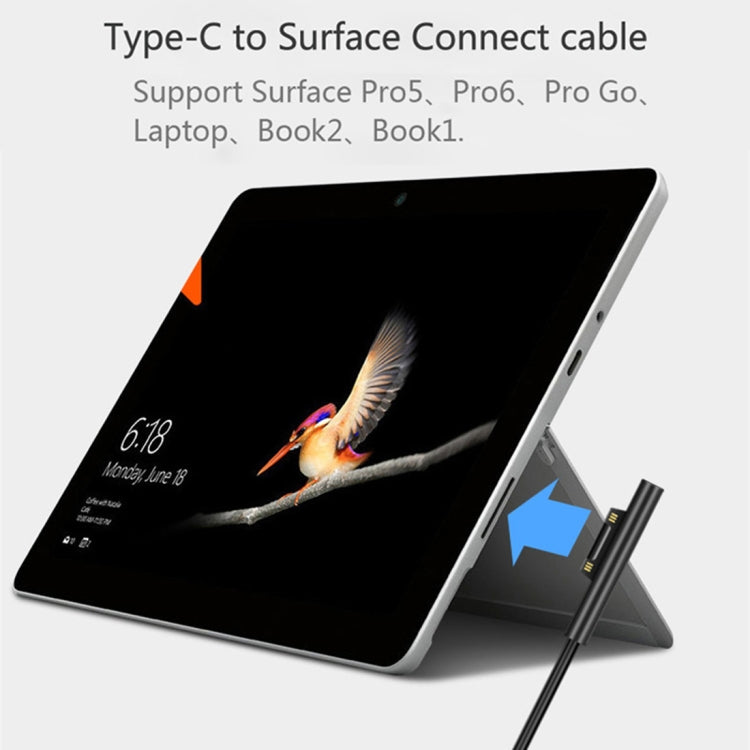 USB-C / Type-C to 6 Pin Magnetic Male Laptop Power Charging Cable for Microsoft Surface Pro 7 / 6 / 5 , Cable Length: about 1.5m My Store