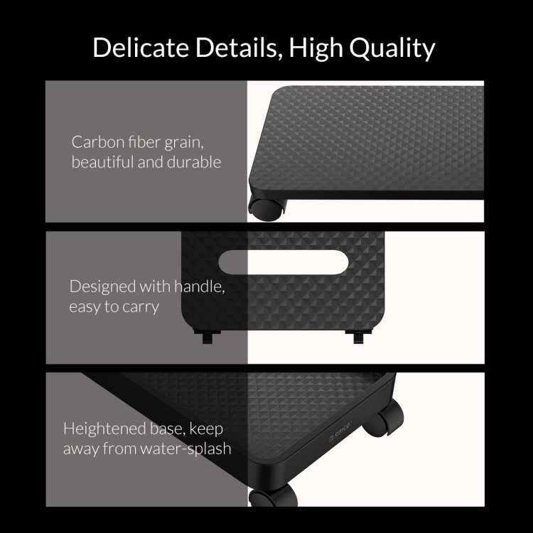 ORICO CPB2-BK-BP Computer Host Bracket with Wheels