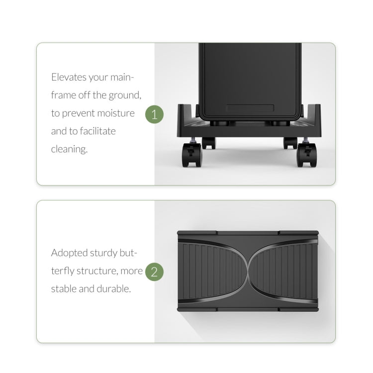 ORICO CPB3-BK-BP Computer Host Bracket with Wheels