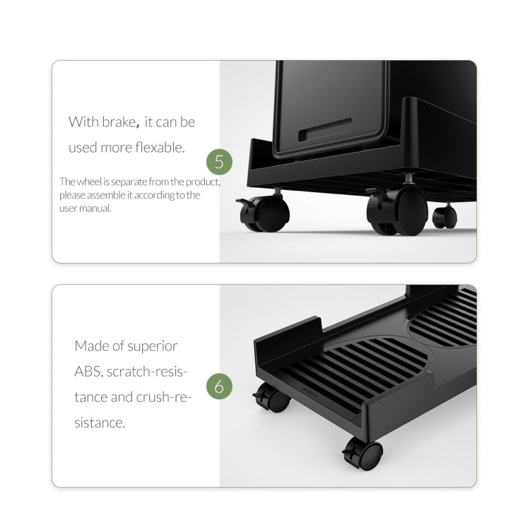 ORICO CPB3-BK-BP Computer Host Bracket with Wheels