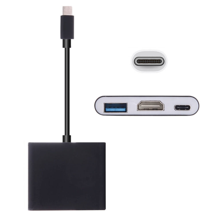 USB-C / Type-C 3.1 Male to USB-C / Type-C 3.1 Female & HDMI Female & USB 3.0 Female Adapter