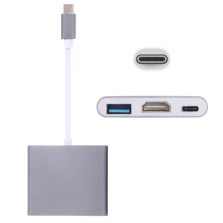 USB-C / Type-C 3.1 Male to USB-C / Type-C 3.1 Female & HDMI Female & USB 3.0 Female Adapter