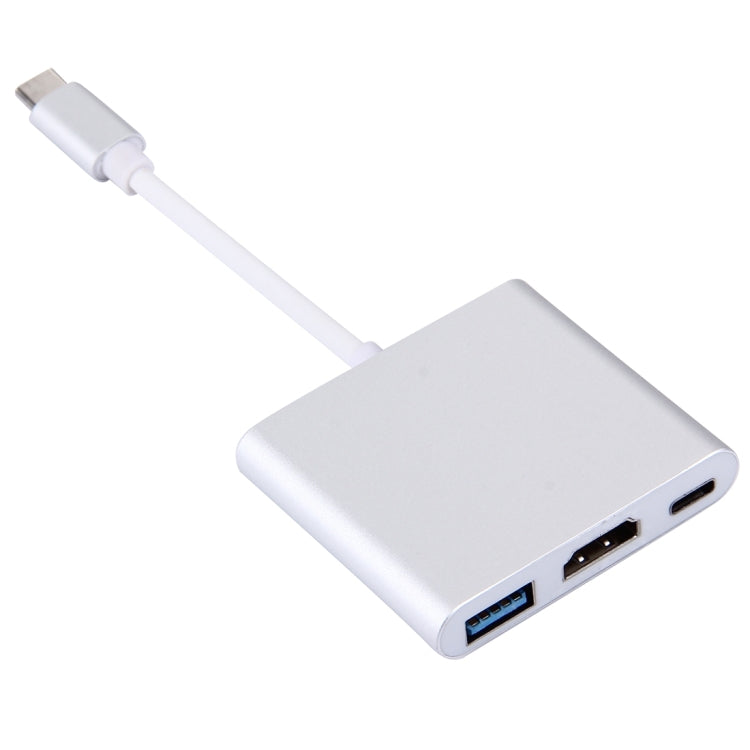 USB-C / Type-C 3.1 Male to USB-C / Type-C 3.1 Female & HDMI Female & USB 3.0 Female Adapter