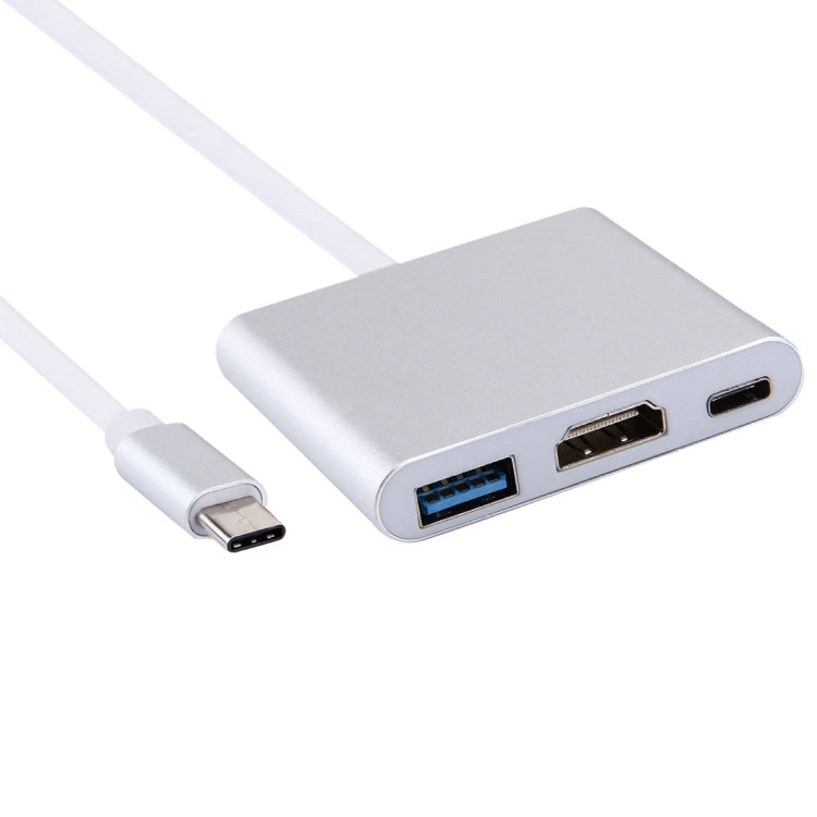 USB-C / Type-C 3.1 Male to USB-C / Type-C 3.1 Female & HDMI Female & USB 3.0 Female Adapter