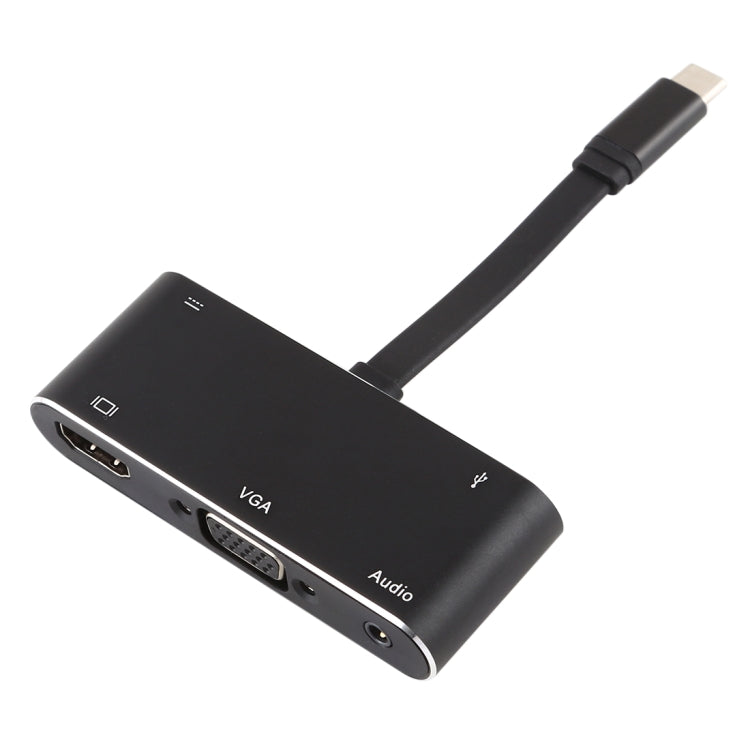 V126 UCB-C / Type-C Male to PD + HDMI + VGA + Audio + USB 3.0 Female 5 in 1 Converter My Store