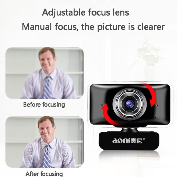 aoni C11 720P 150-degree Wide-angle Manual Focus HD Computer Camera with Microphone My Store