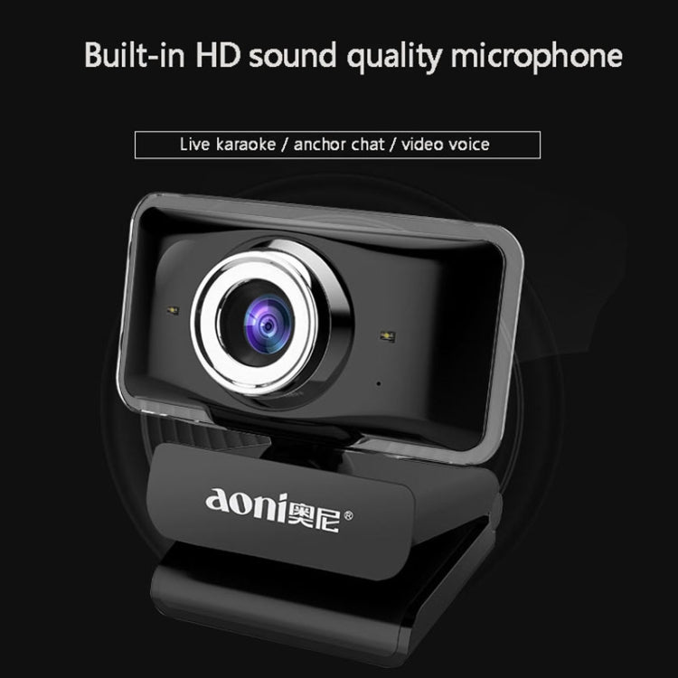 aoni C11 720P 150-degree Wide-angle Manual Focus HD Computer Camera with Microphone