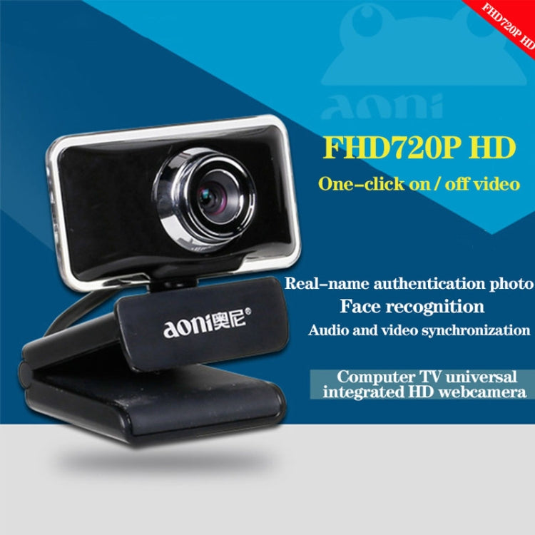 aoni C11 720P 150-degree Wide-angle Manual Focus HD Computer Camera with Microphone