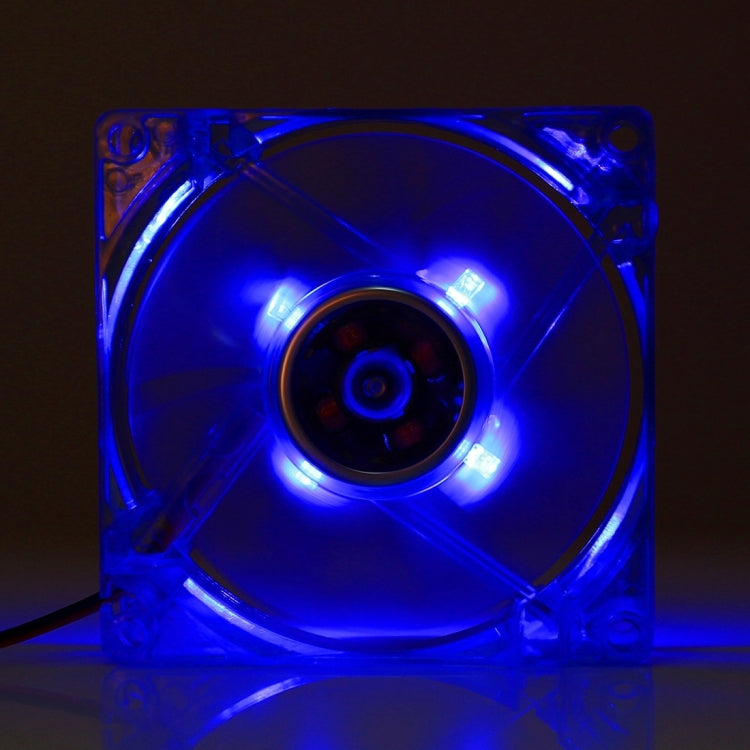 8025 4 Pin DC 12V 0.18A Computer Case Cooler Cooling Fan with LED Light, Random Color Delivery , Size: 80x80x25mm My Store