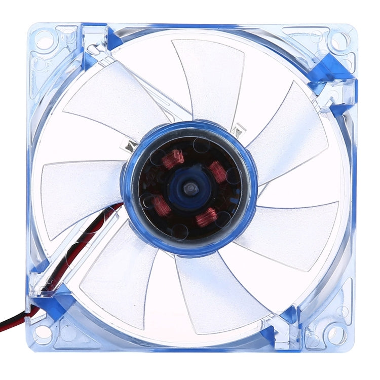 8025 4 Pin DC 12V 0.18A Computer Case Cooler Cooling Fan with LED Light, Random Color Delivery , Size: 80x80x25mm My Store