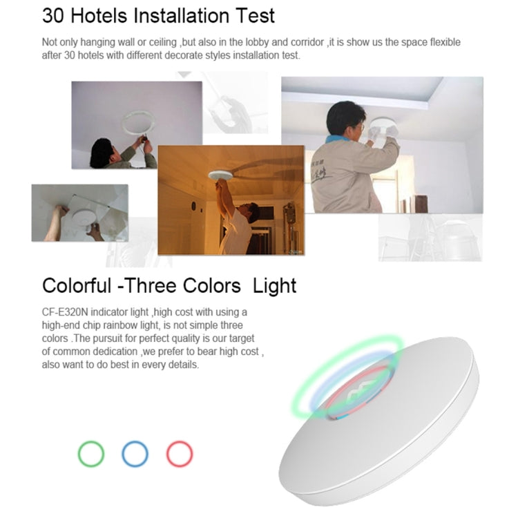 COMFAST CF-E320N MTK7620N 300Mbps/s UFO Shape Wall Ceiling Wireless WiFi AP / Repeater with 7 Colors LED Indicator Light & 48V POE Adapter, Got CE / ROHS / FCC / CCC Certification My Store