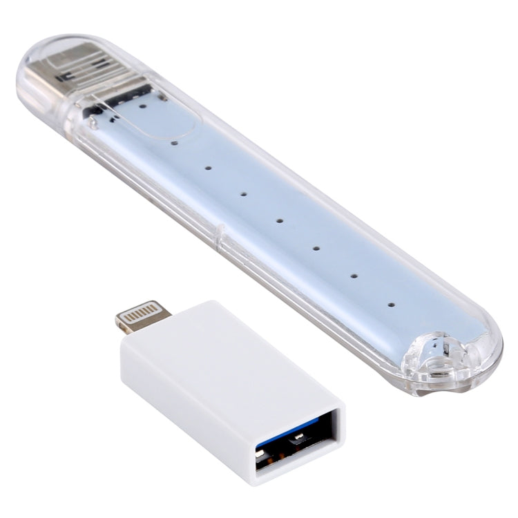 8LEDs 5V 200LM USB LED Book Light Portable Night Light, with 8 Pin Adapter My Store