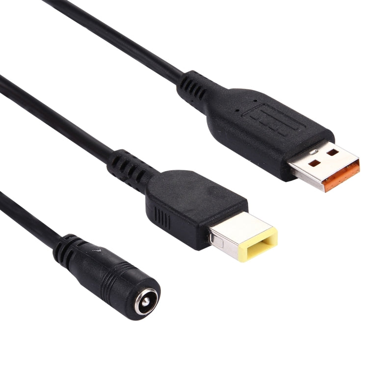 5.5x2.1mm Female to Lenovo YOGA 3 & Big Square (First Generation) Male Interfaces Power Adapter Cable for Lenovo Laptop Notebook, Length: about 30cm My Store