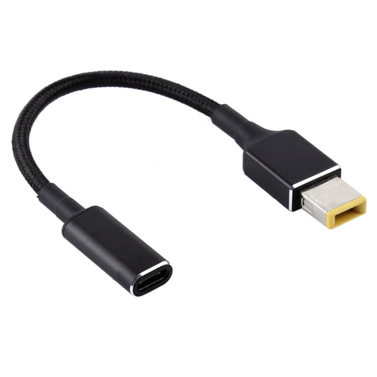 PD 100W 18.5-20V Big Square to USB-C / Type-C Nylon Braid Cable for Lenovo Laptop Notebook, Length: about 30cm My Store