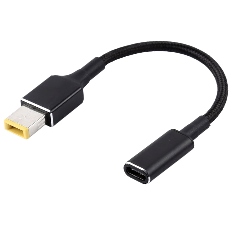 PD 100W 18.5-20V Big Square to USB-C / Type-C Nylon Braid Cable for Lenovo Laptop Notebook, Length: about 30cm My Store