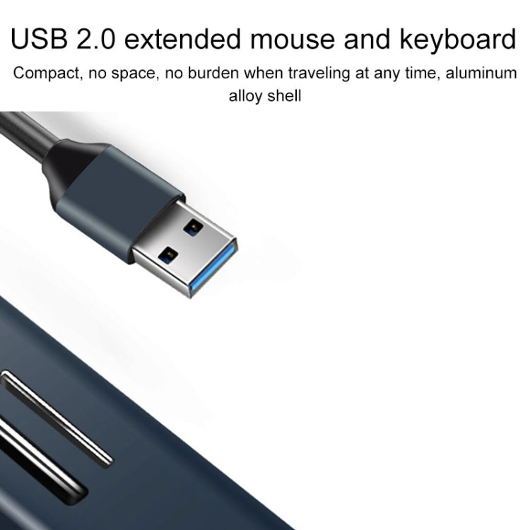 15102 5 in 1 USB-C / Type-C to USB3.0 + SD / TF Card Reader HUB Adapter