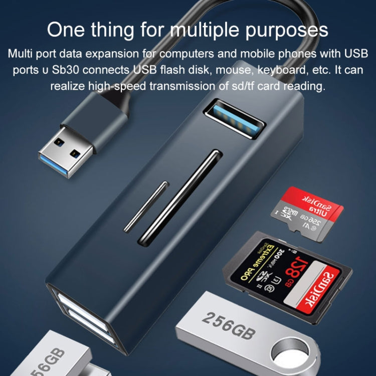 15102 5 in 1 USB-C / Type-C to USB3.0 + SD / TF Card Reader HUB Adapter