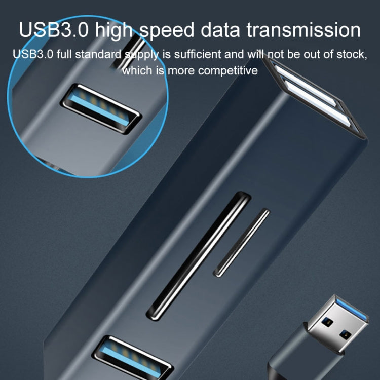 15102 5 in 1 USB-C / Type-C to USB3.0 + SD / TF Card Reader HUB Adapter